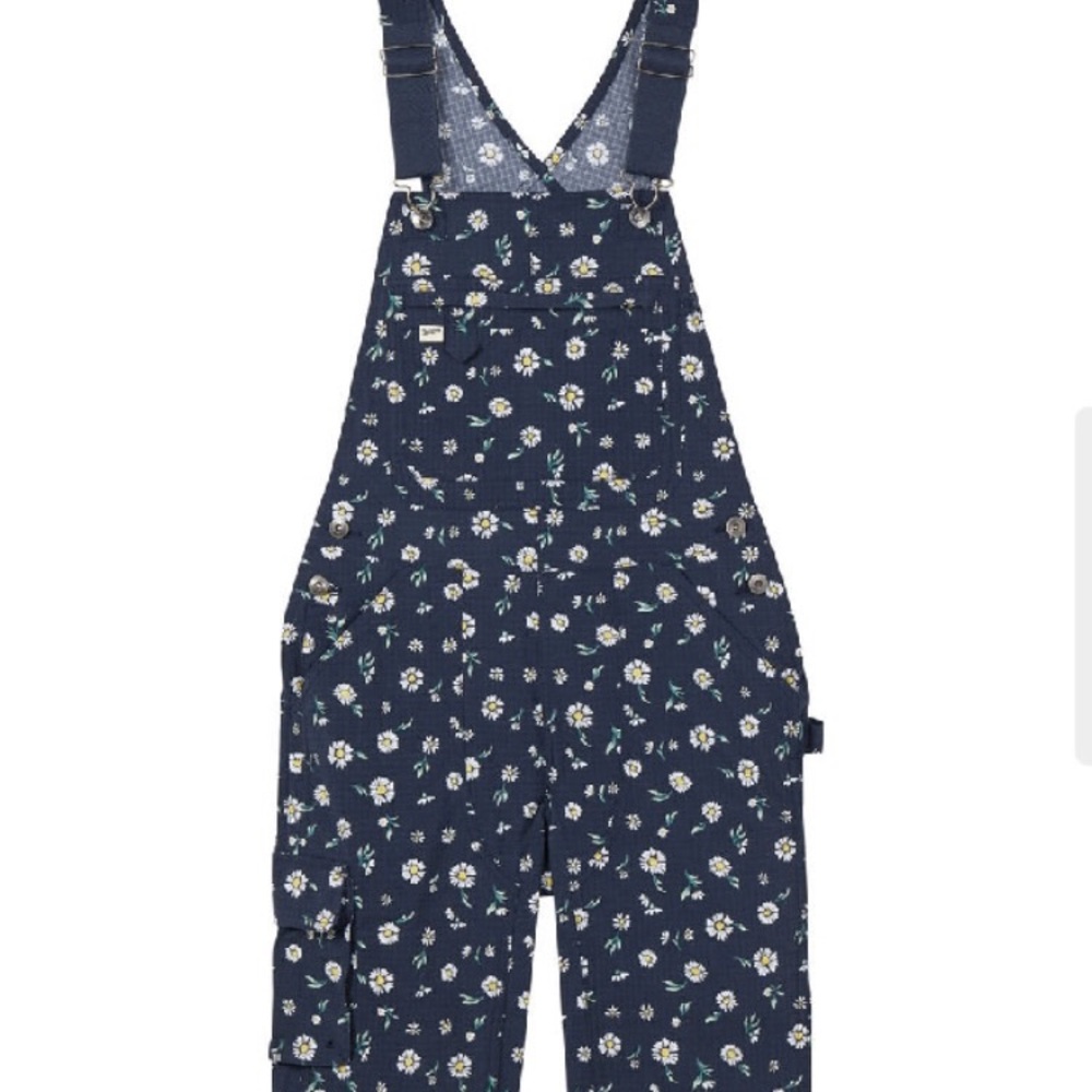 Floral Heirloom Gardening Short Overalls